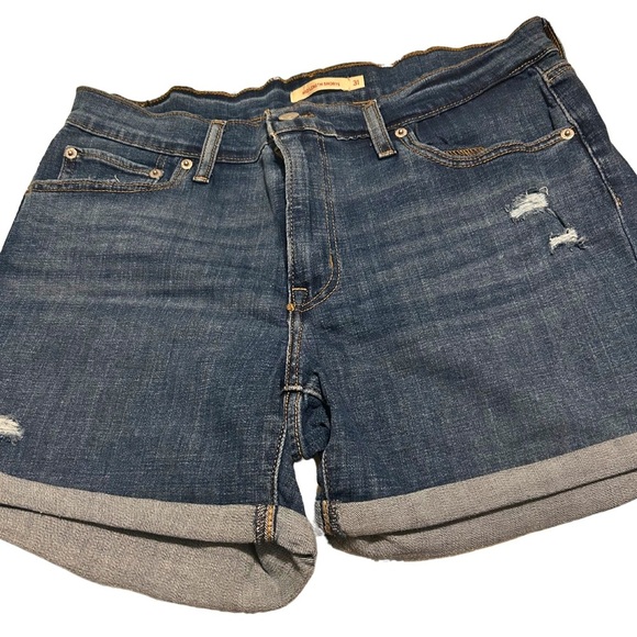 Levi’s Mid Length Denim Blue Women's Shorts Size 31 - Picture 4 of 4